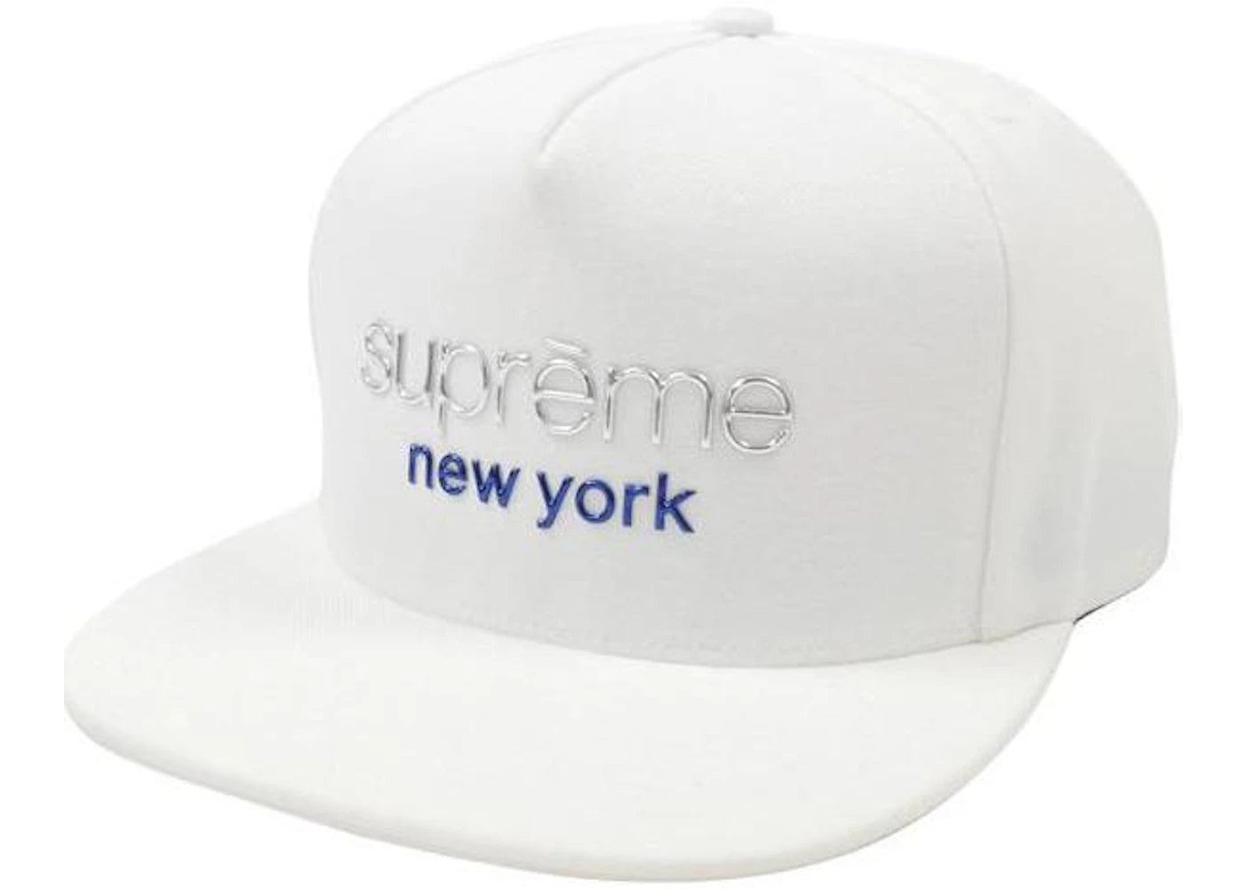 Supreme Chrome Classic Logo 5 Panel White