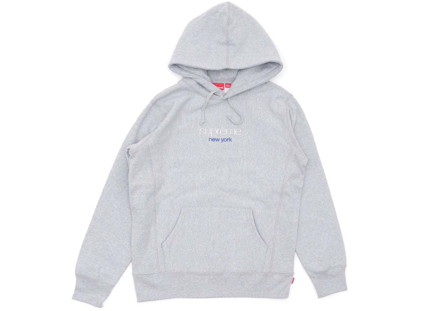 Supreme Chrome Classic Logo Hooded Sweatshirt Grey