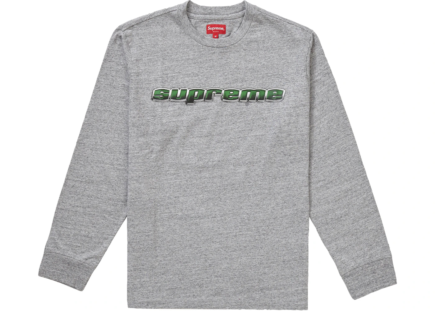 Supreme Chrome Logo L/S Top Heather Grey