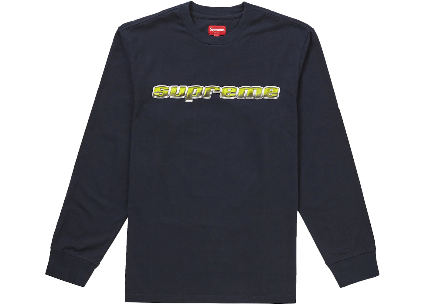 Supreme Chrome Logo L/S Top Navy