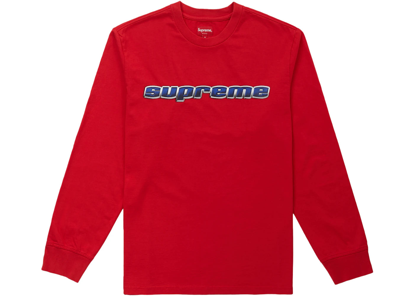 Supreme Chrome Logo L/S Top Red