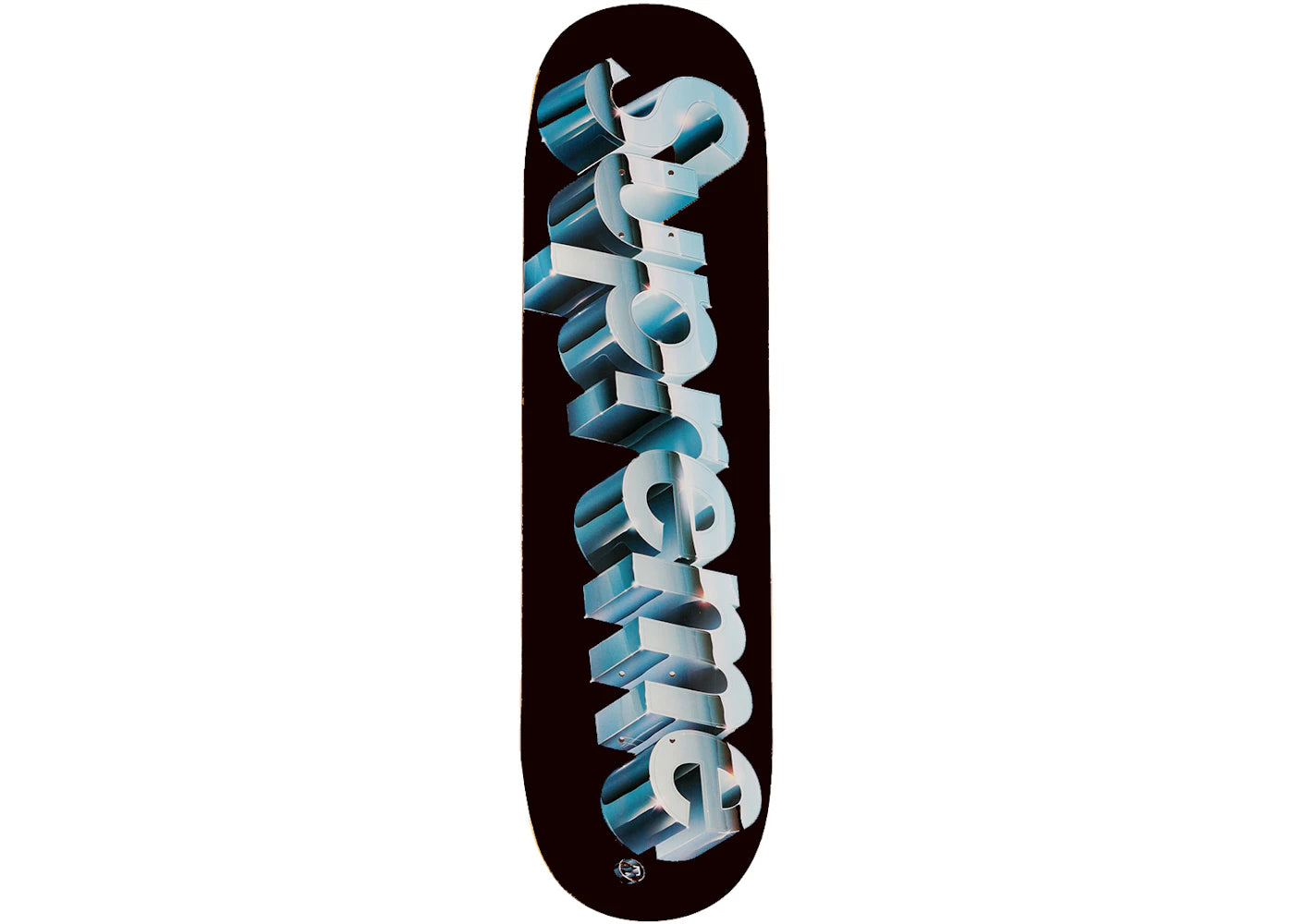 Supreme Chrome Logo Skateboard Deck Black