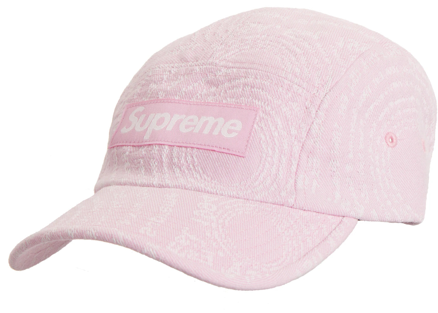 Supreme Circles Jacquard Denim Camp Cap Pink