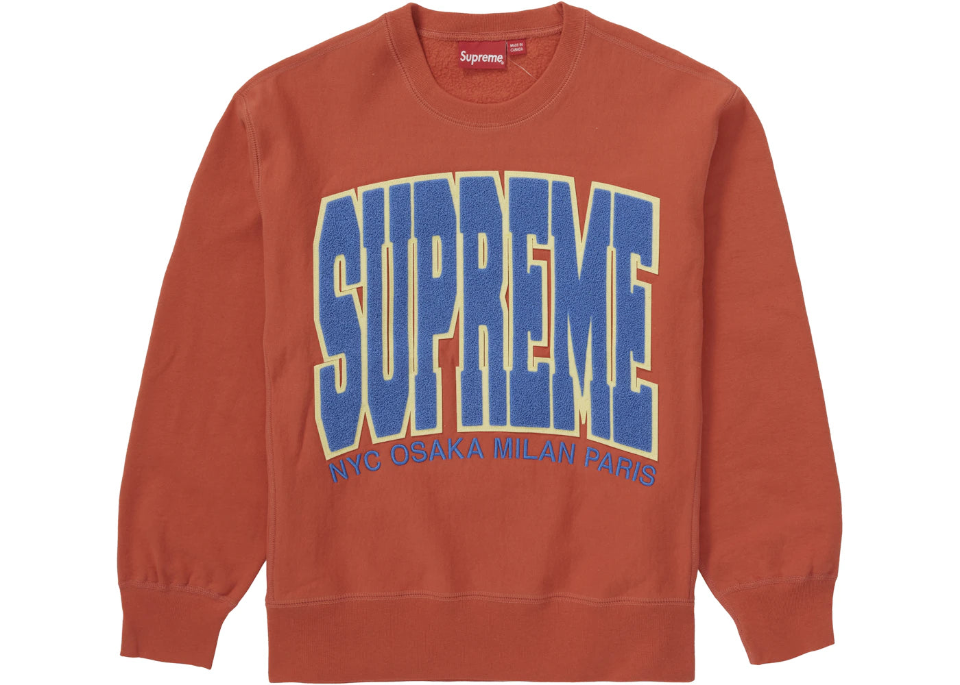 Supreme Cities Arc Crewneck Burnt Orange