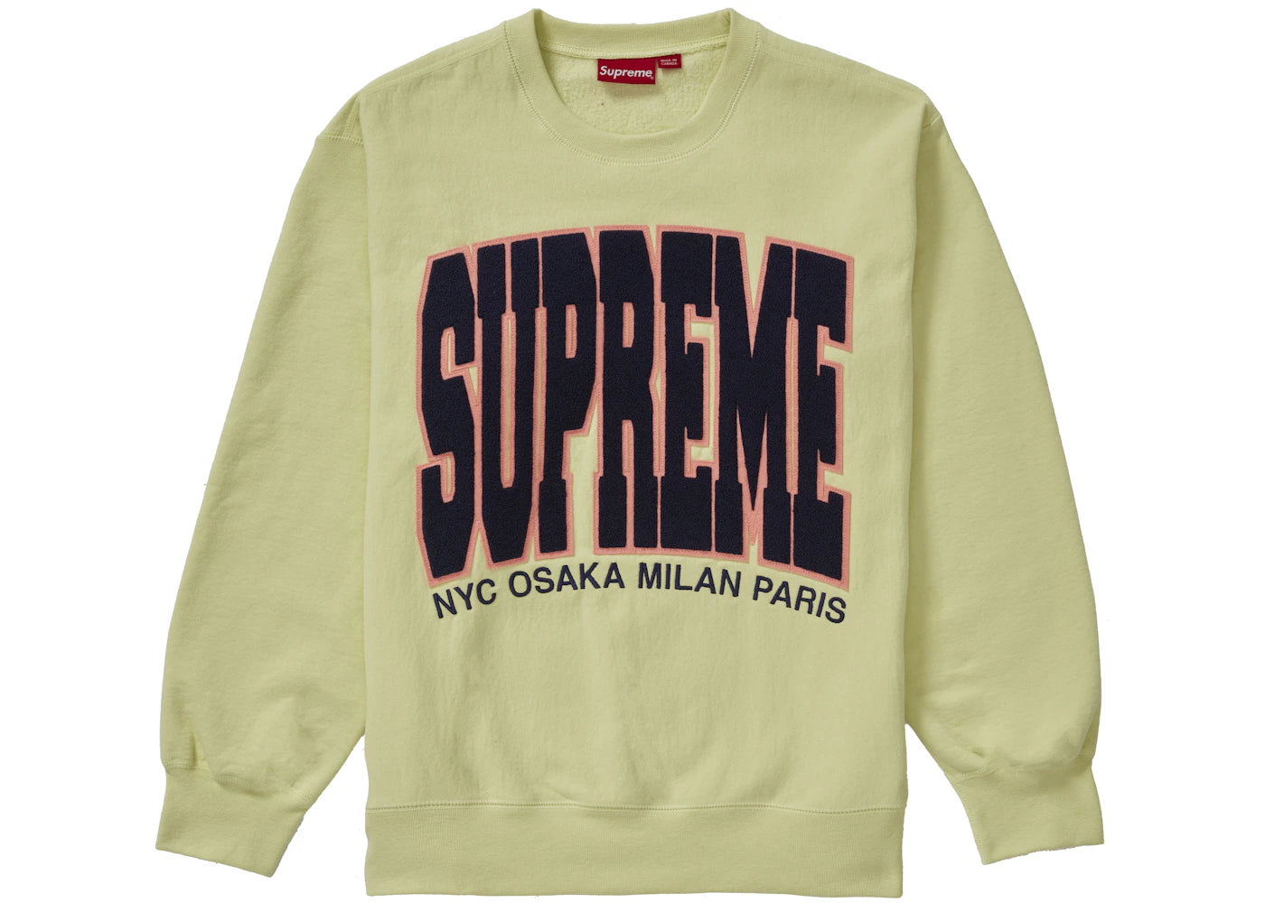 Supreme Cities Arc Crewneck Pale Lime