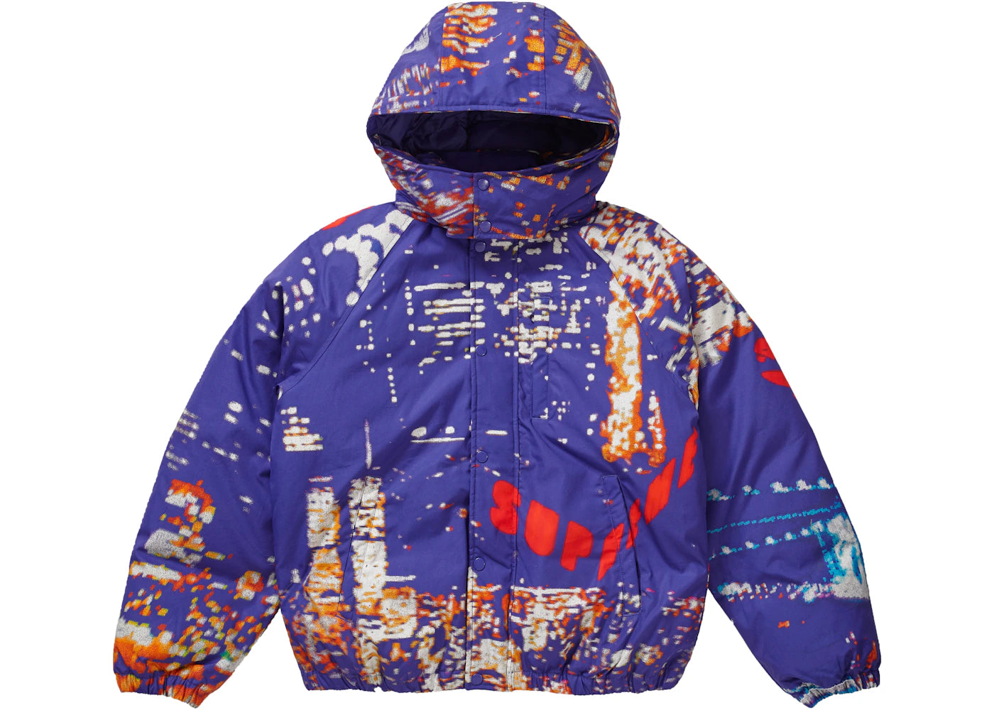 Supreme City Lights Puffy Jacket Purple
