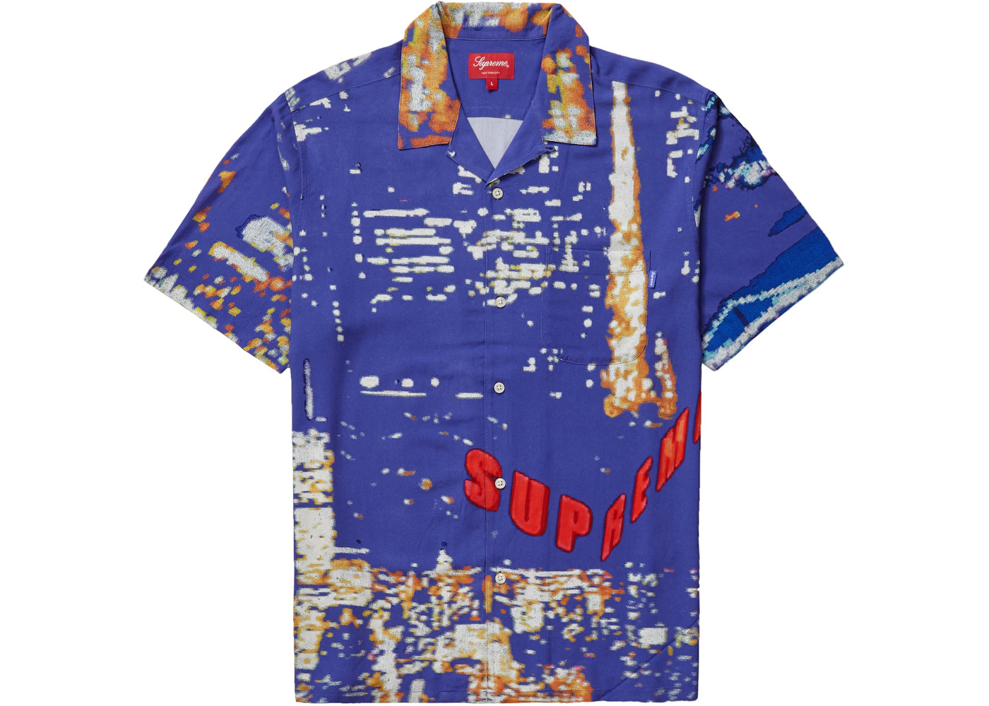Supreme City Lights Rayon S/S Shirt Purple