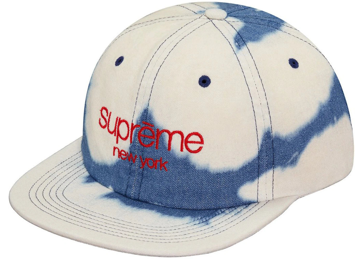 Supreme Classic Logo 6 Panel Blue