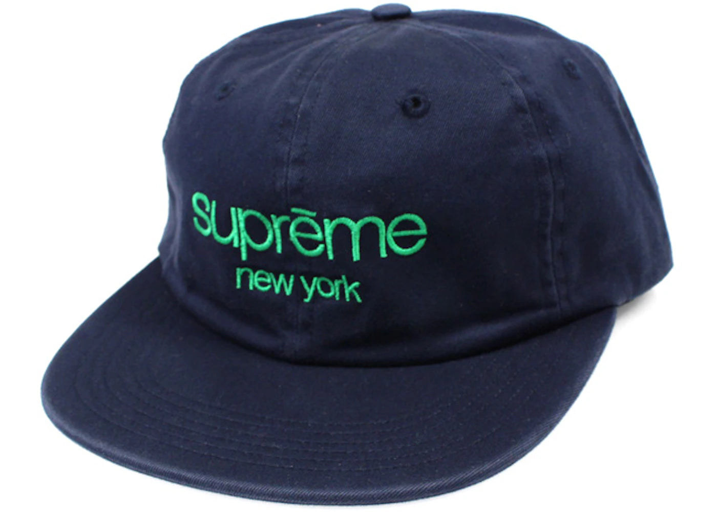 Supreme Classic Logo 6 Panel Navy