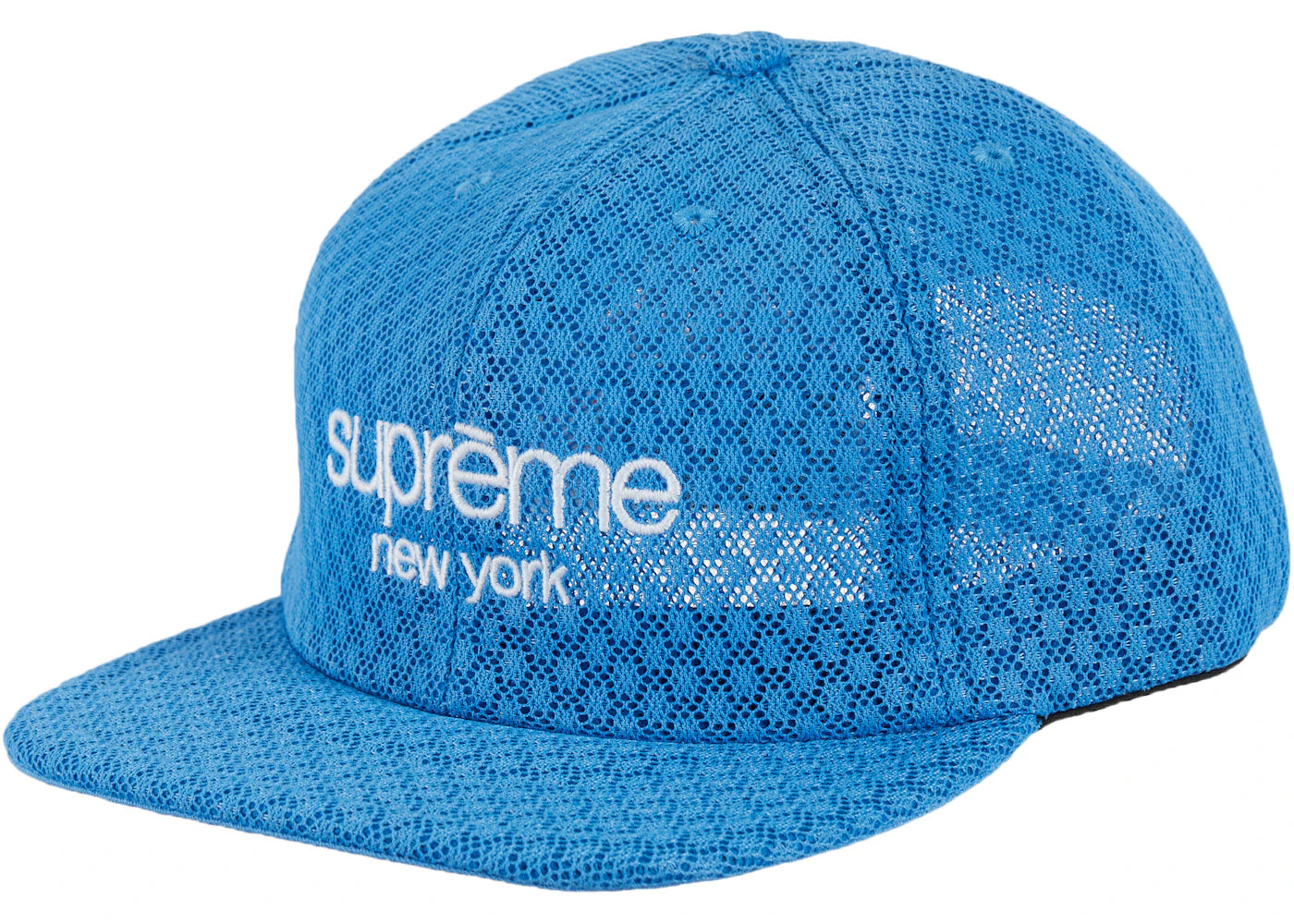 Supreme Classic Logo Air Mesh 6-Panel Light Blue