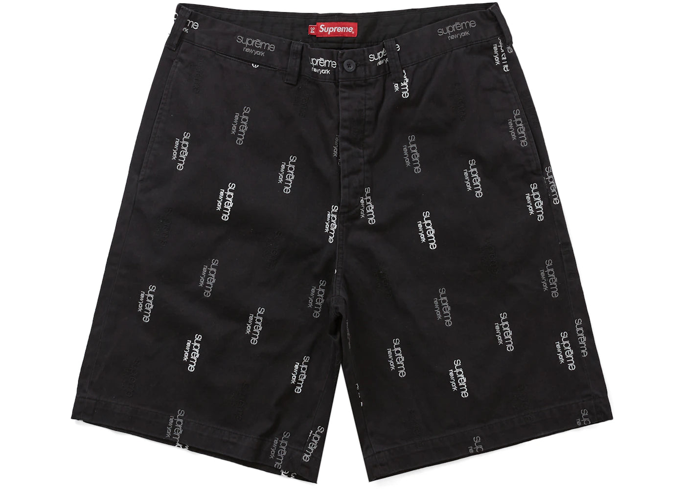 Supreme Classic Logo Chino Short Black