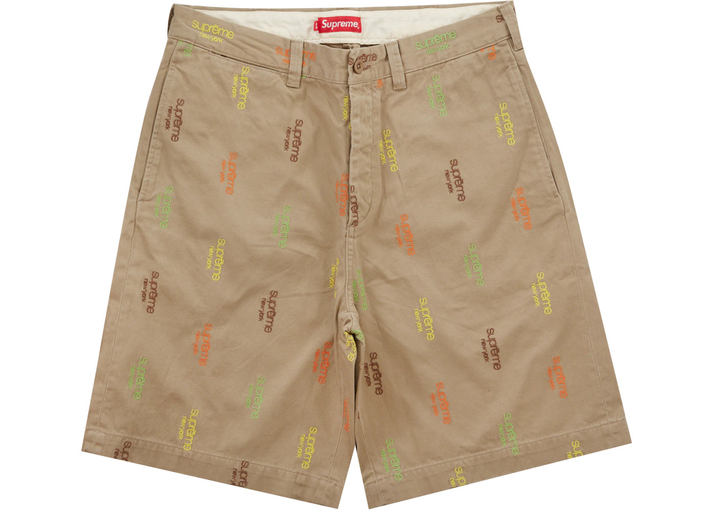 Supreme Classic Logo Chino Short Tan