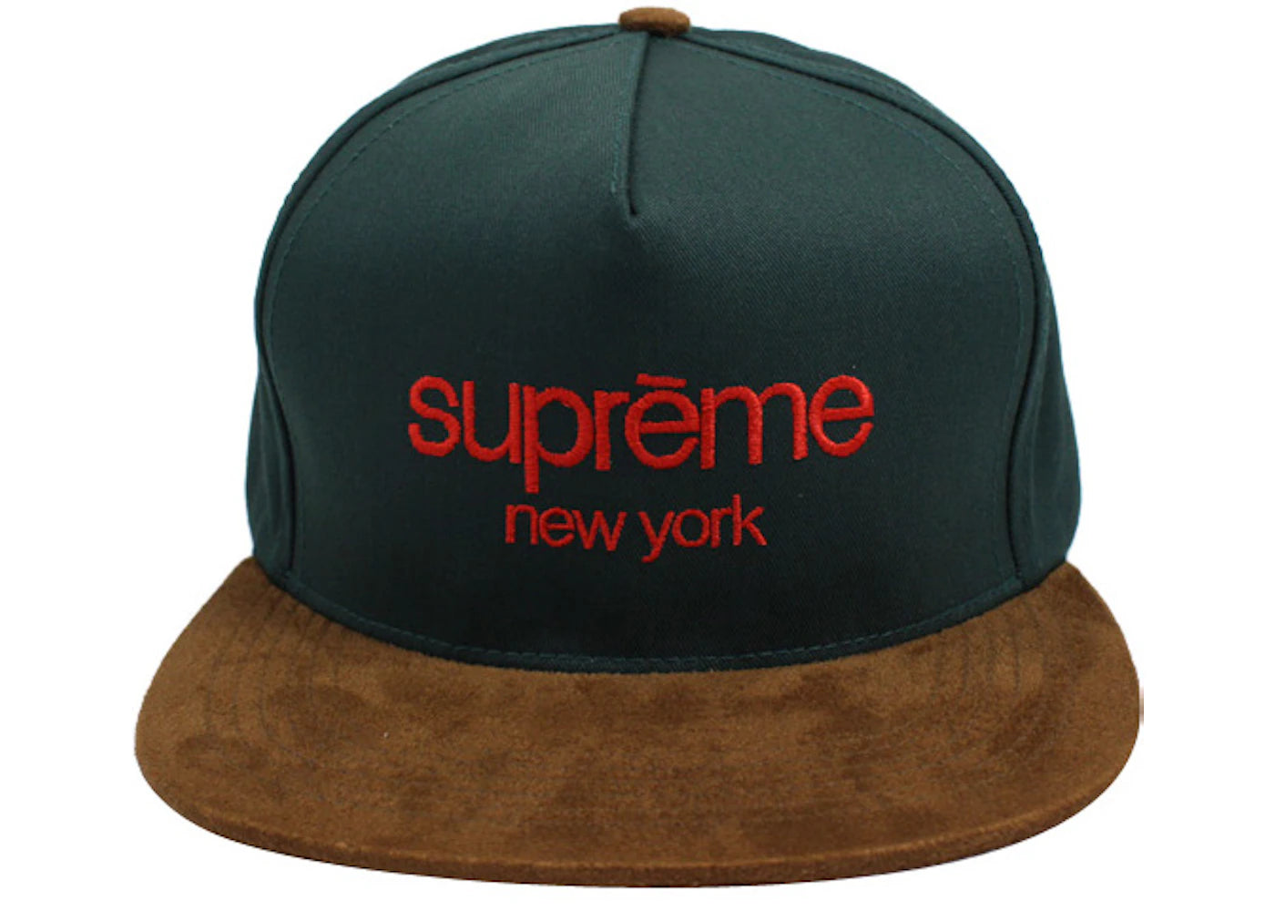 Supreme Classic Logo Suede Cap Green