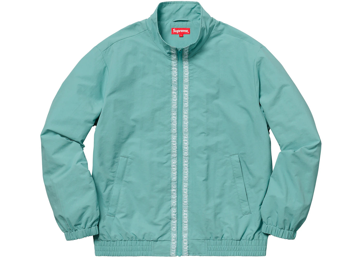 Supreme Classic Logo Taping Track Jacket Pale Green