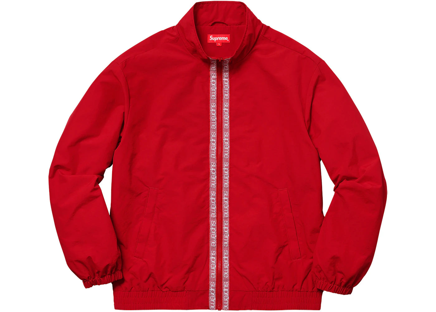 Supreme Classic Logo Taping Track Jacket Red