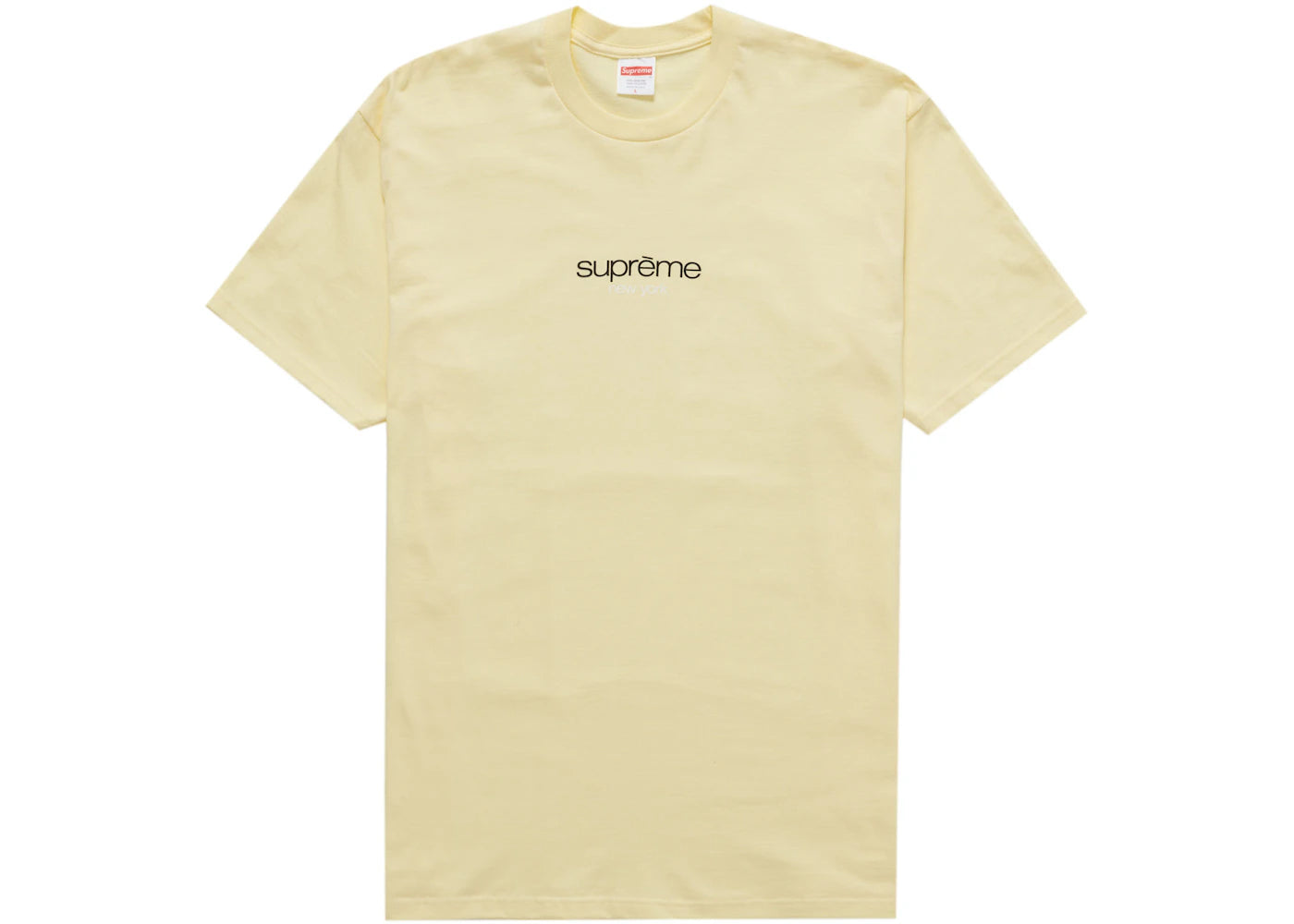 Supreme Classic Logo Tee Pale Yellow