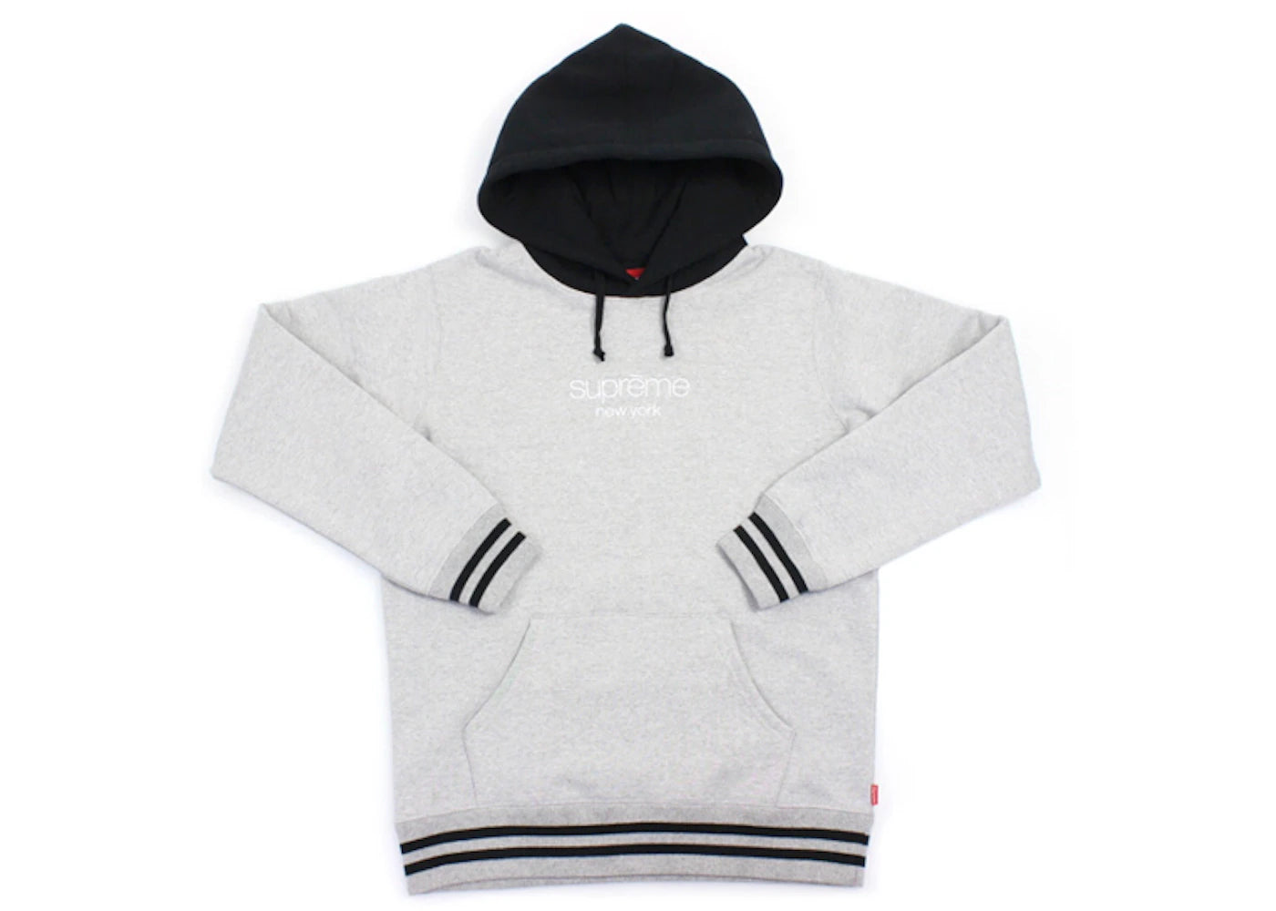 Supreme Classic Logo Two Tone Hoodie Heather Grey