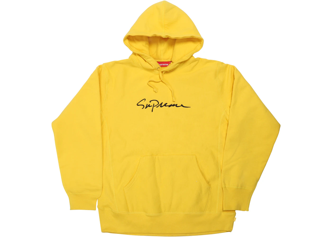 Supreme Classic Script Hooded Sweatshirt Yellow