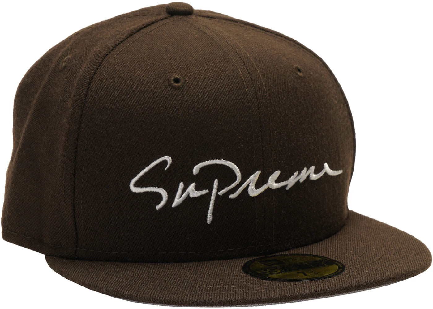 Supreme Classic Script New Era Cap Brown