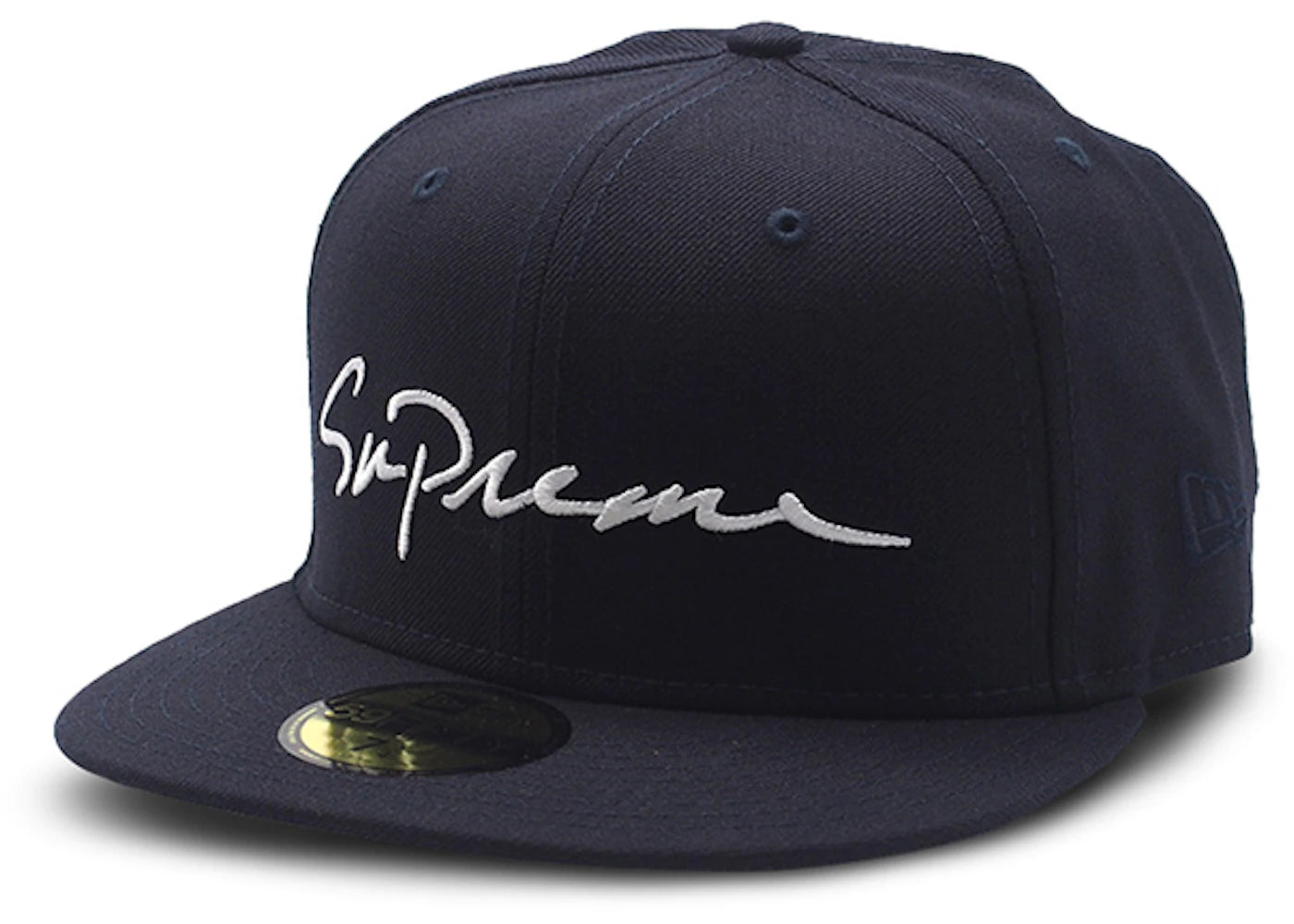 Supreme Classic Script New Era Cap Navy – Side Kicks