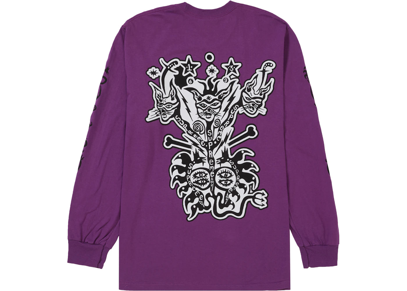 Supreme Clayton Patterson L/S Tee Light Purple