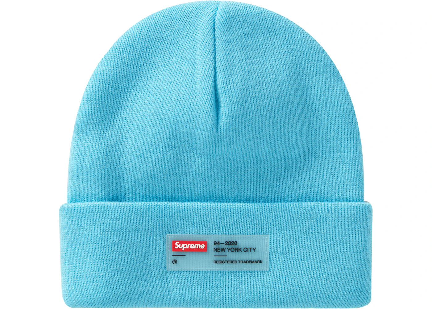 Supreme Clear Label Beanie Cyan