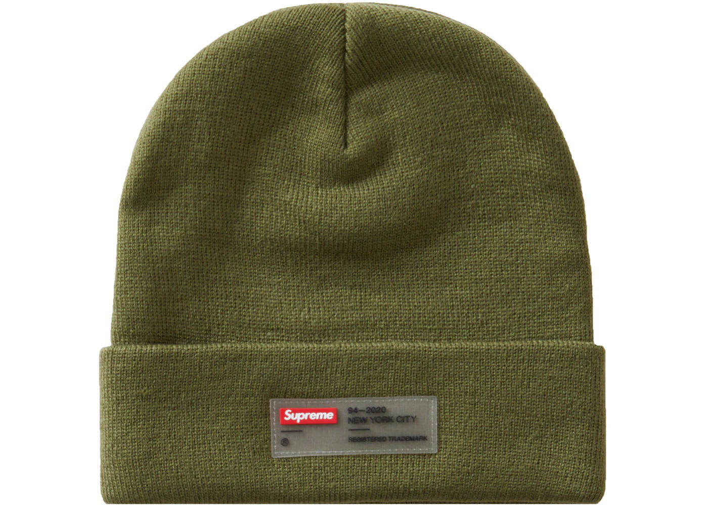 Supreme Clear Label Beanie Olive