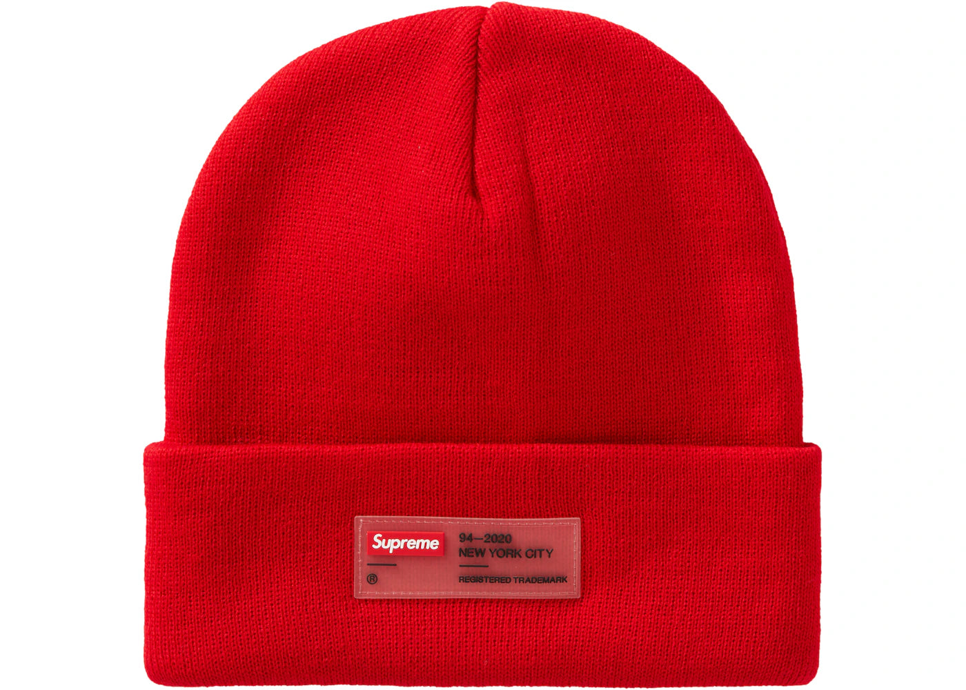 Supreme Clear Label Beanie Red