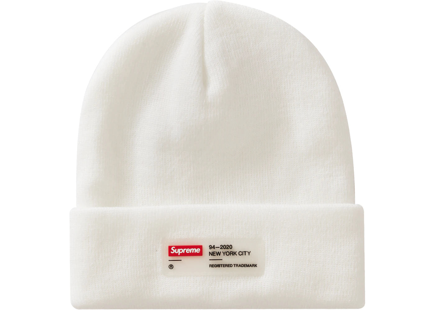Supreme Clear Label Beanie White