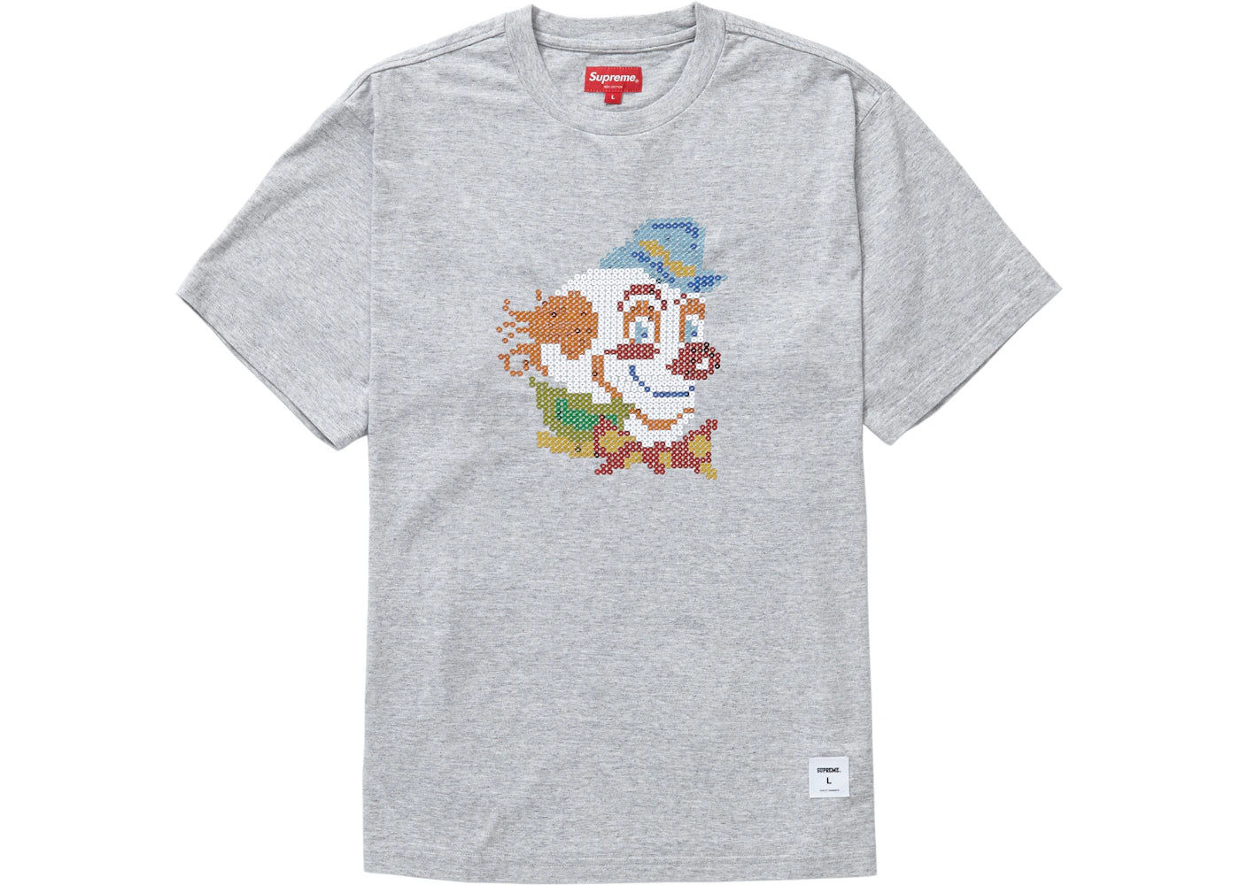 Supreme Clown Sequin S/S Top Heather Grey