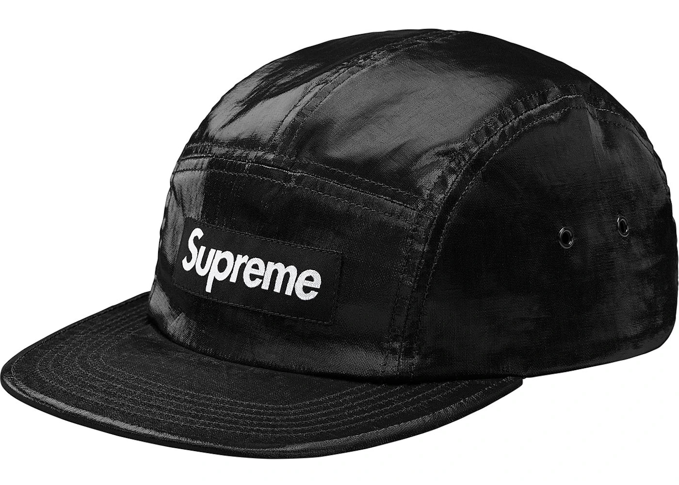 Supreme Coated Linen Camp Cap Black