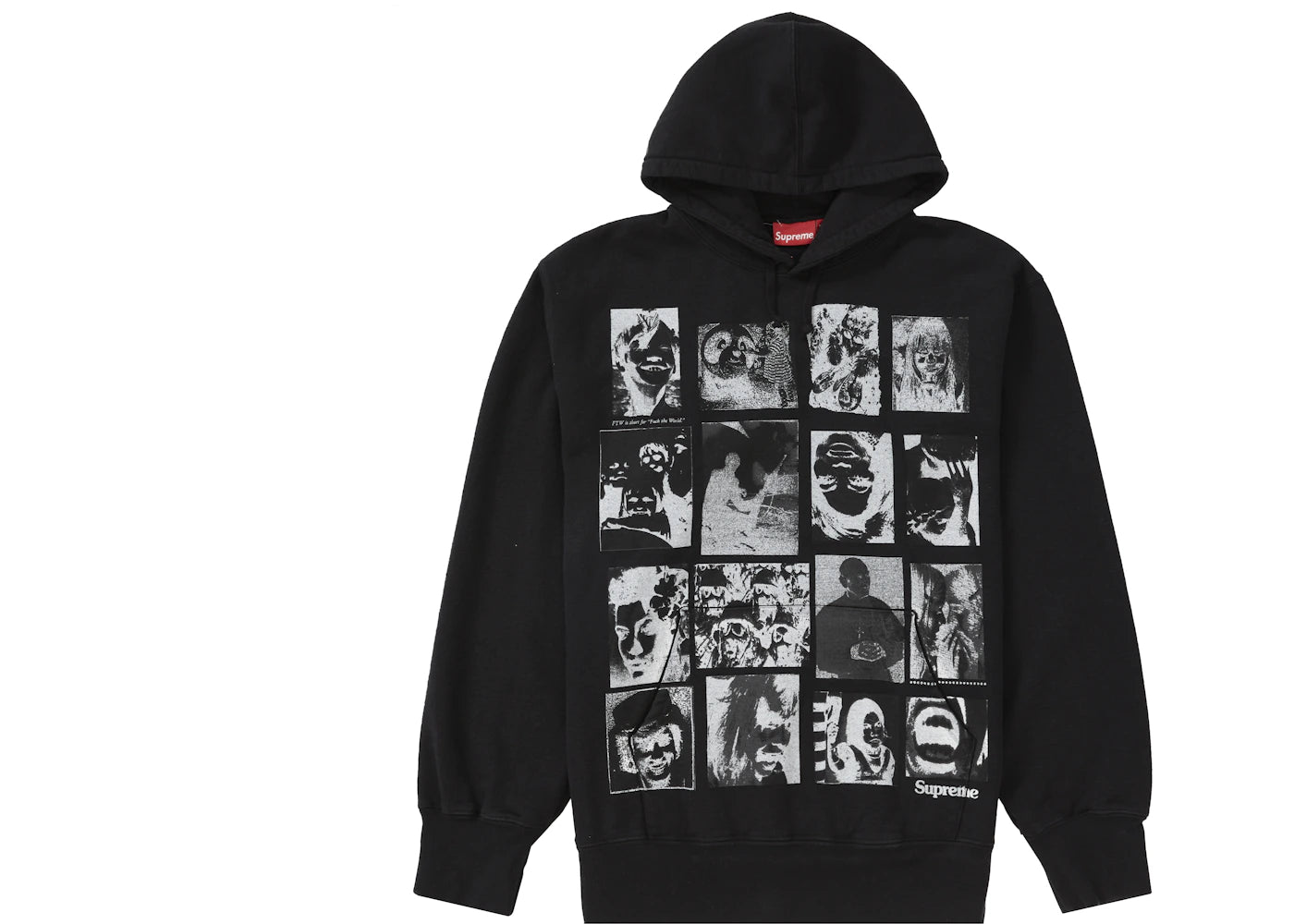 Supreme Collage Grid Hooded Sweatshirt Black