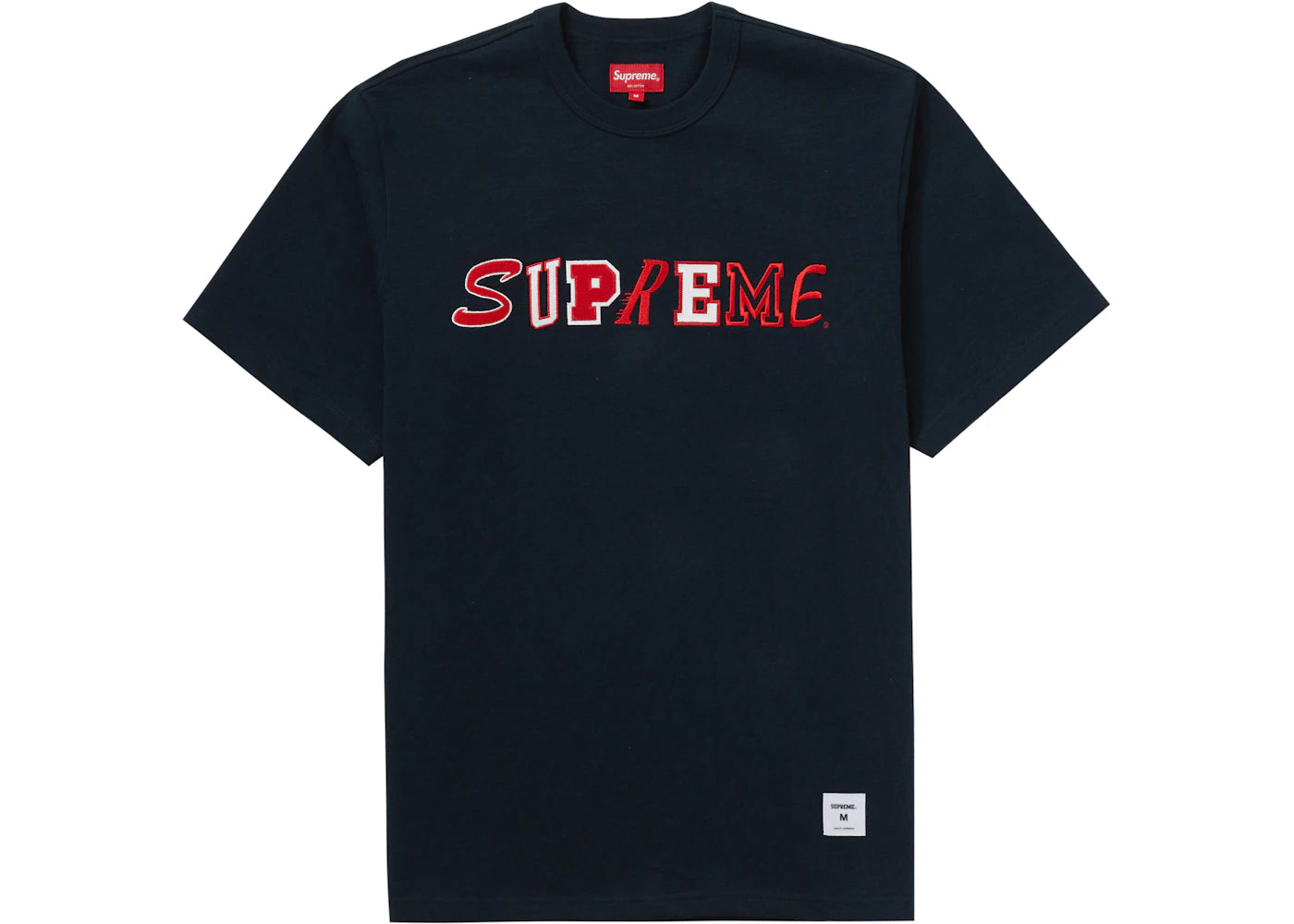 Supreme Collage Logo S/S Top Navy