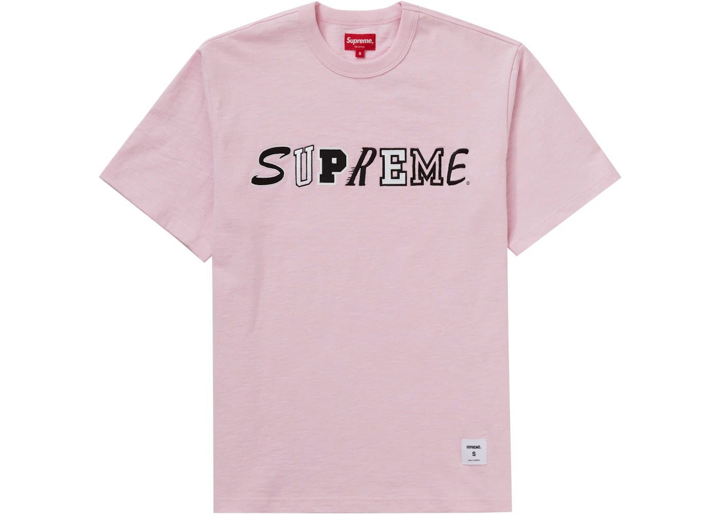 Supreme Collage Logo S/S Top Pink
