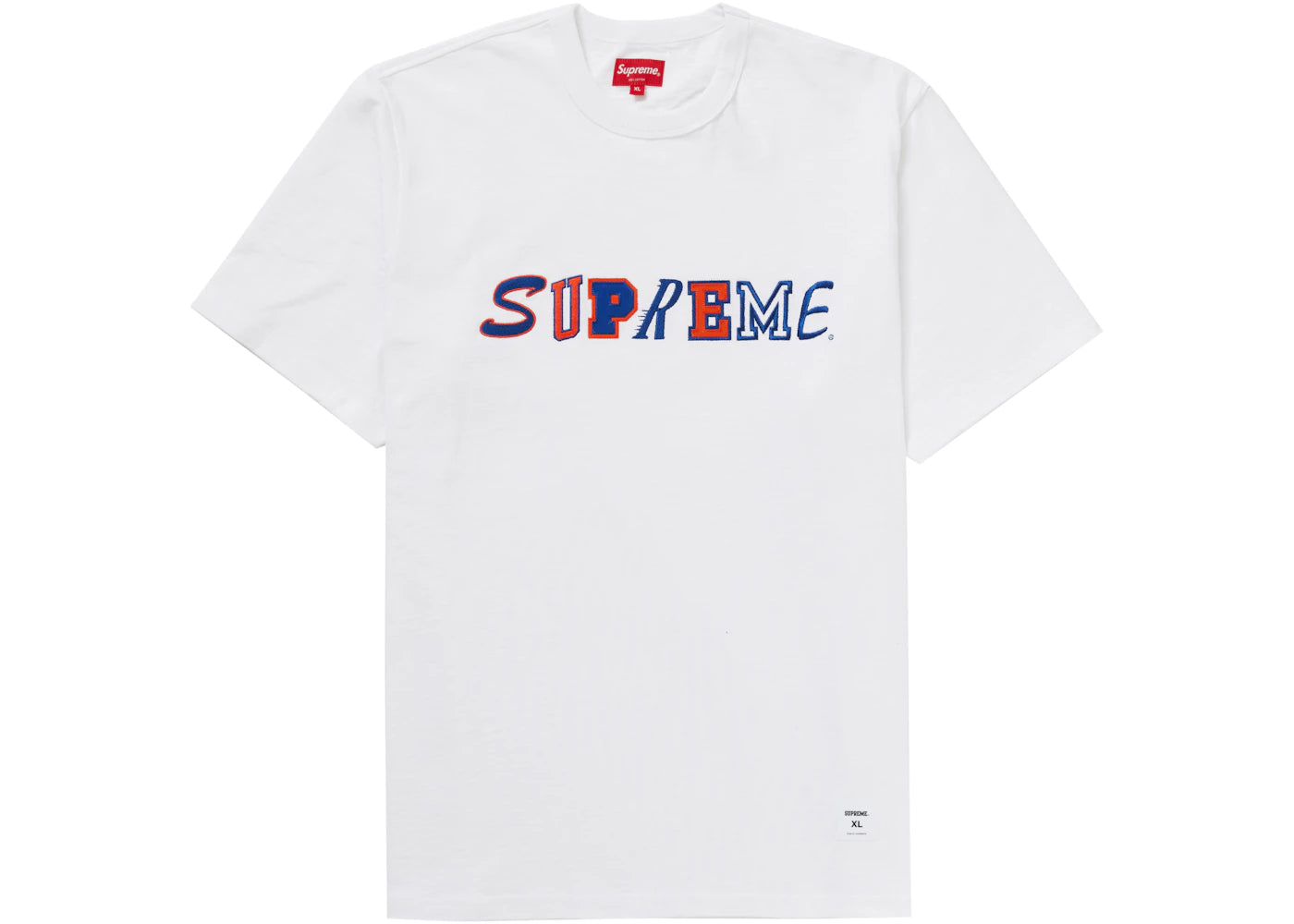Supreme Collage Logo S/S Top White