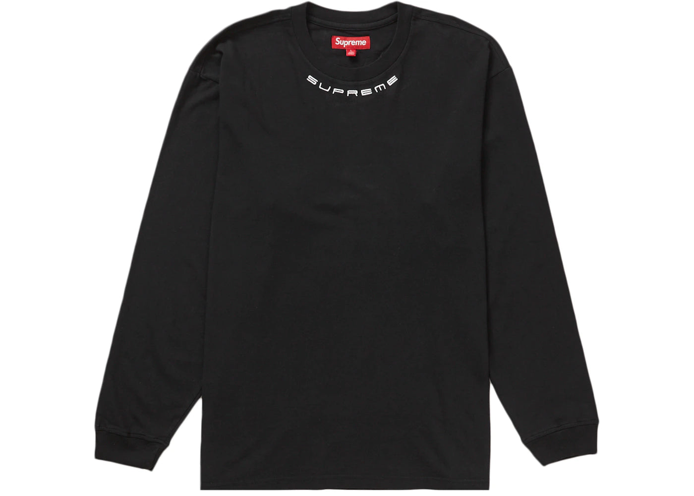 Supreme Collar Logo L/S Top Black