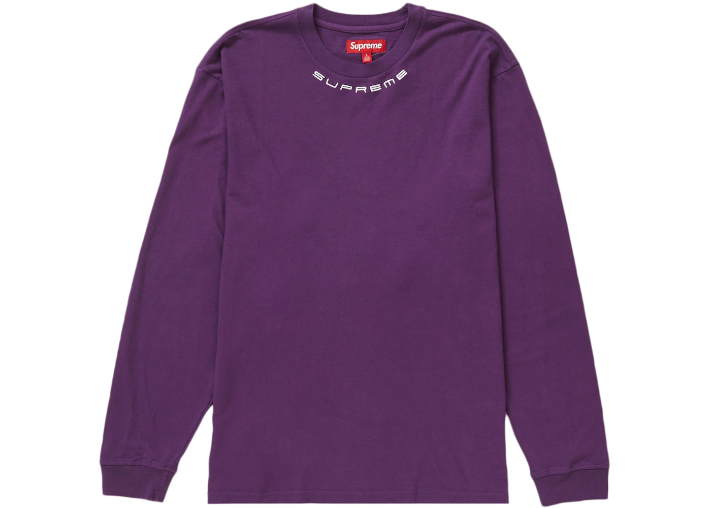 Supreme Collar Logo L/S Top Plum