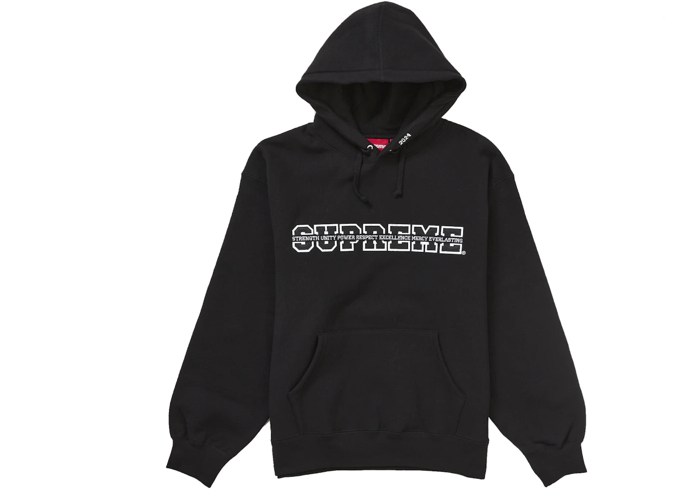 Supreme Collegiate Acronym Hooded Sweatshirt Black