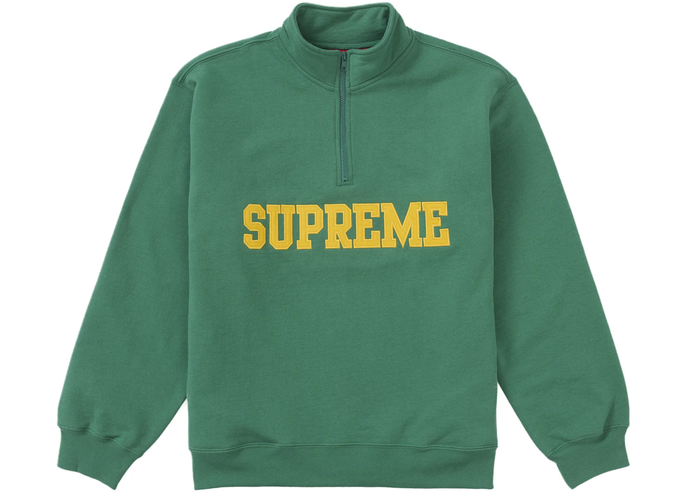 Supreme Collegiate Half Zip Pullover Light Pine