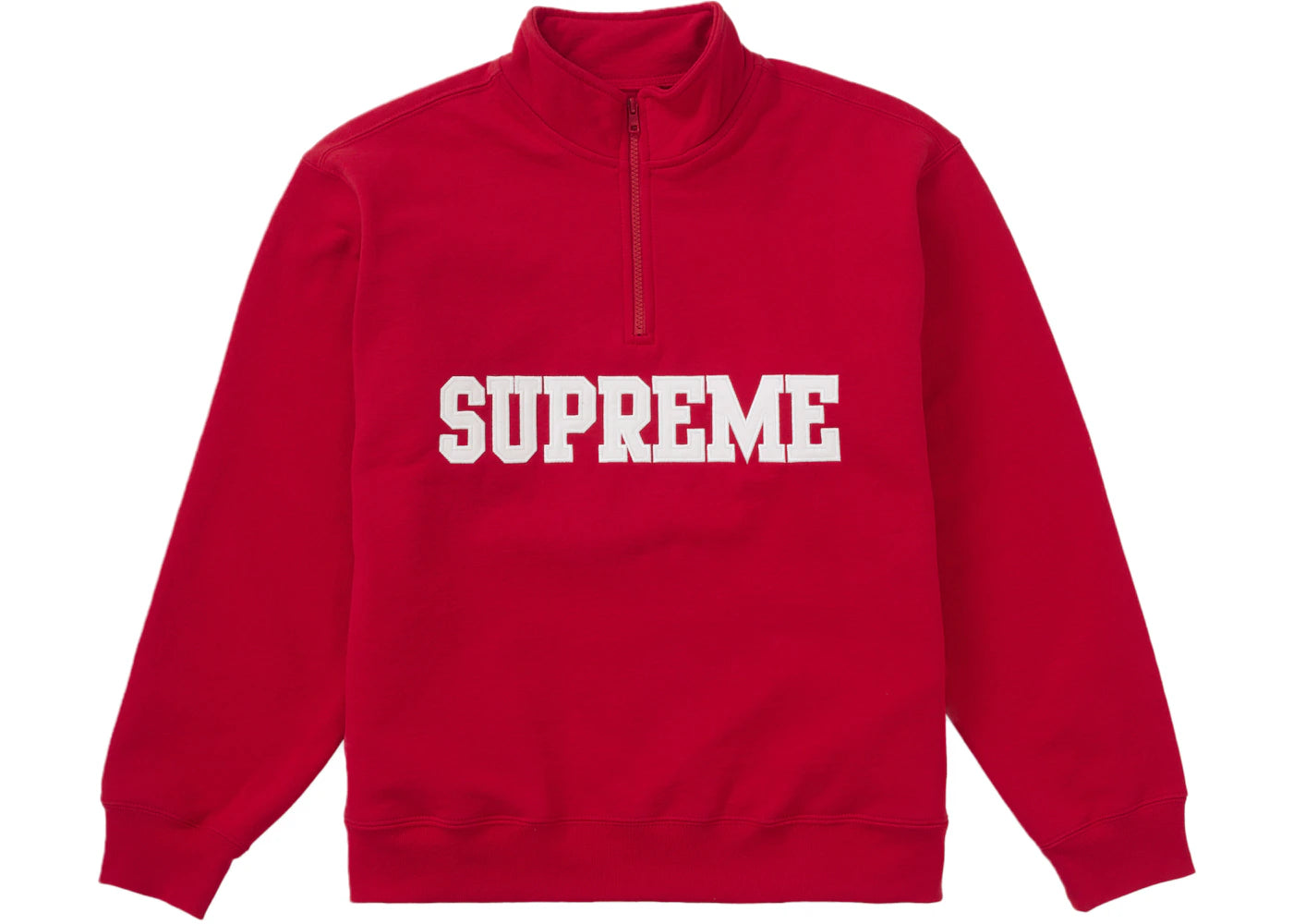 Supreme Collegiate Half Zip Pullover Red