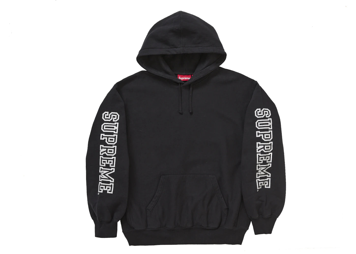 Supreme Collegiate Sleeve Hooded Sweatshirt Black