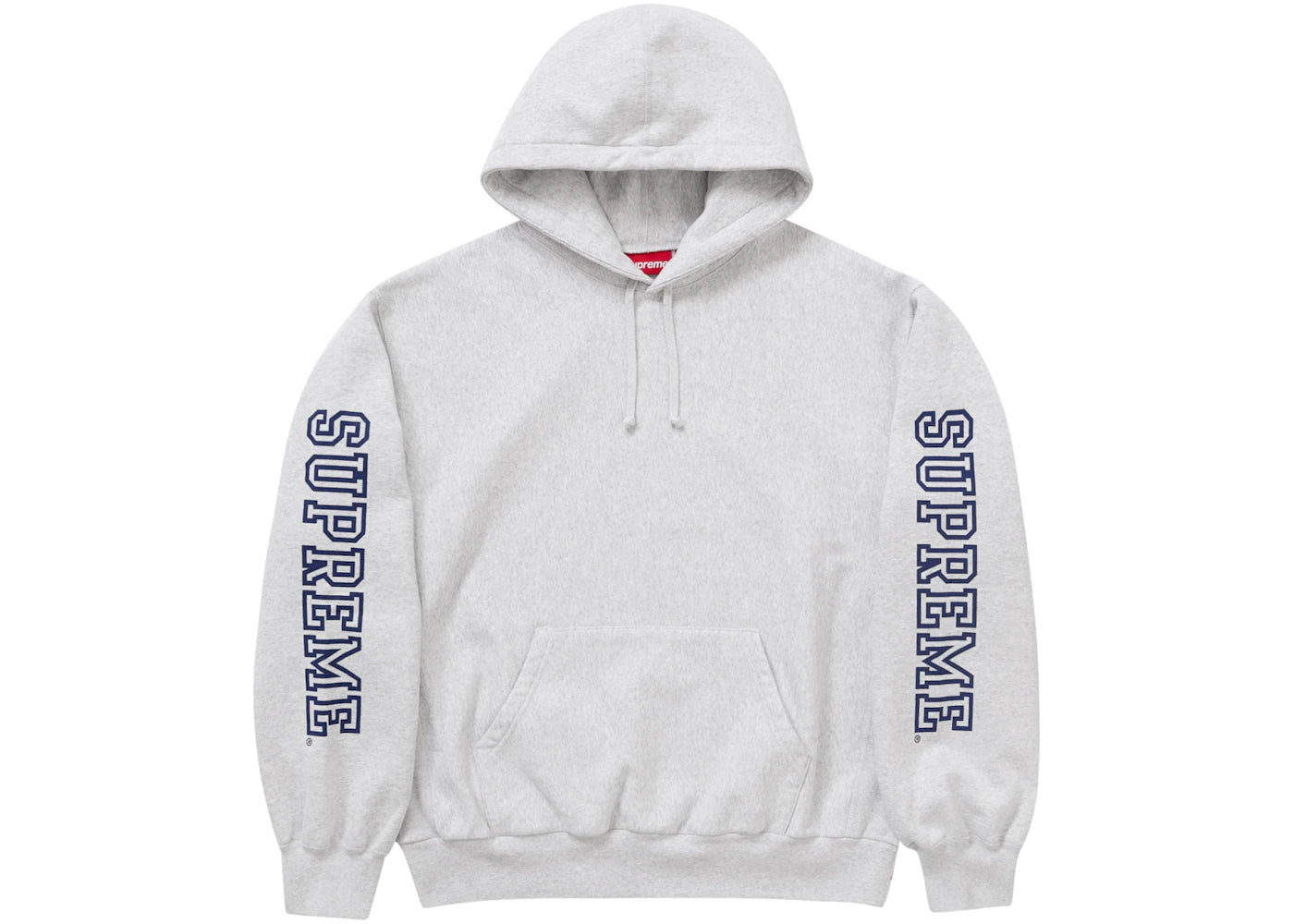 Supreme Collegiate Sleeve Hooded Sweatshirt Ash Grey