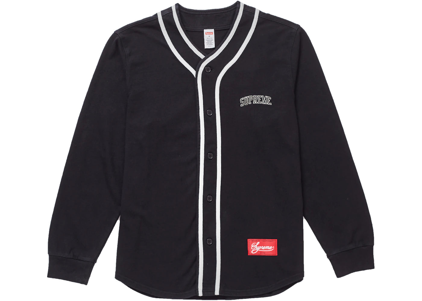 Supreme Color Blocked Baseball Top Black