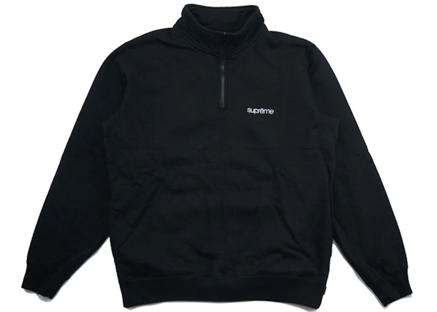 Supreme Color Blocked Half Zip Sweatshirt Black