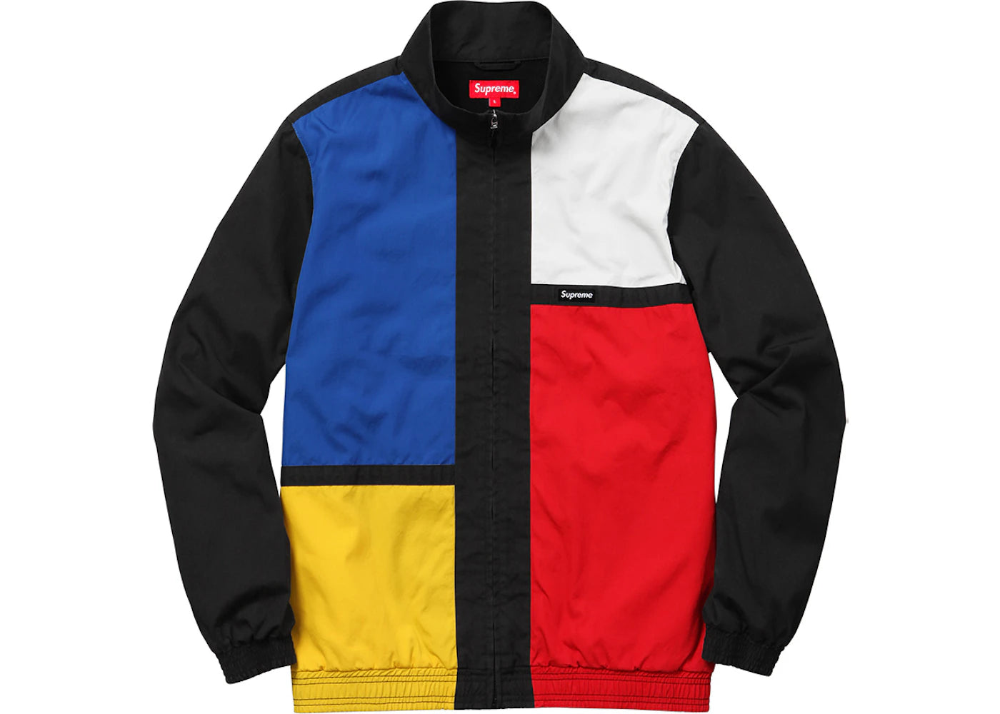 Supreme Color Blocked Track Jacket Black