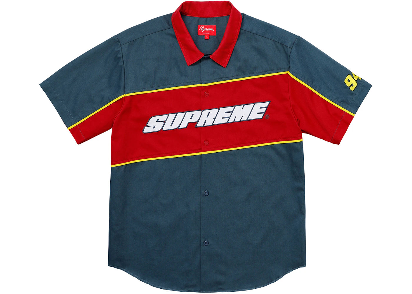 Supreme Color Blocked Work Shirt (SS18) Light Navy