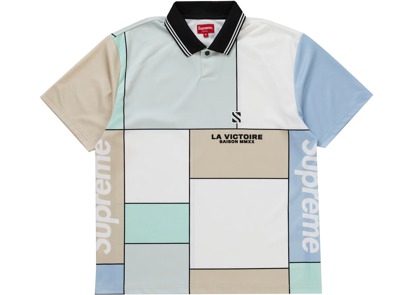 Supreme Colorblocked Soccer Polo Grey