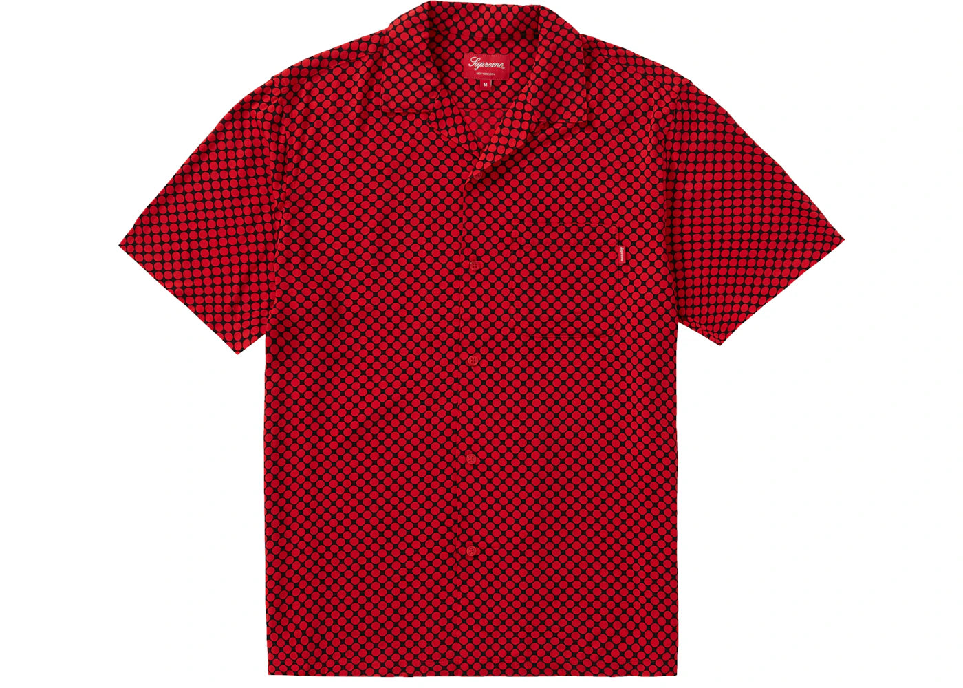 Supreme Compact Dot Rayon S/S Shirt Red