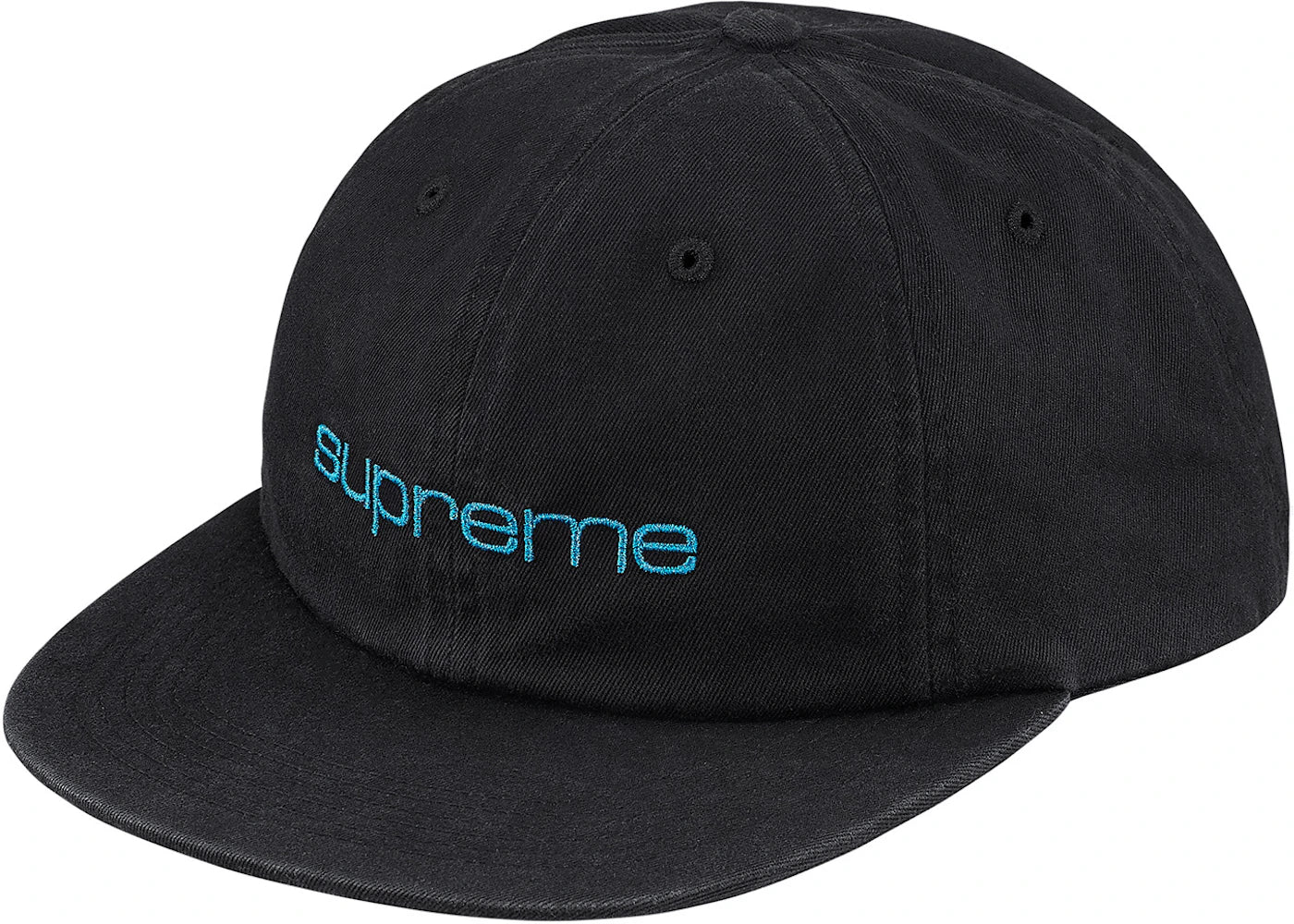 Supreme Compact Logo 6-Panel Black