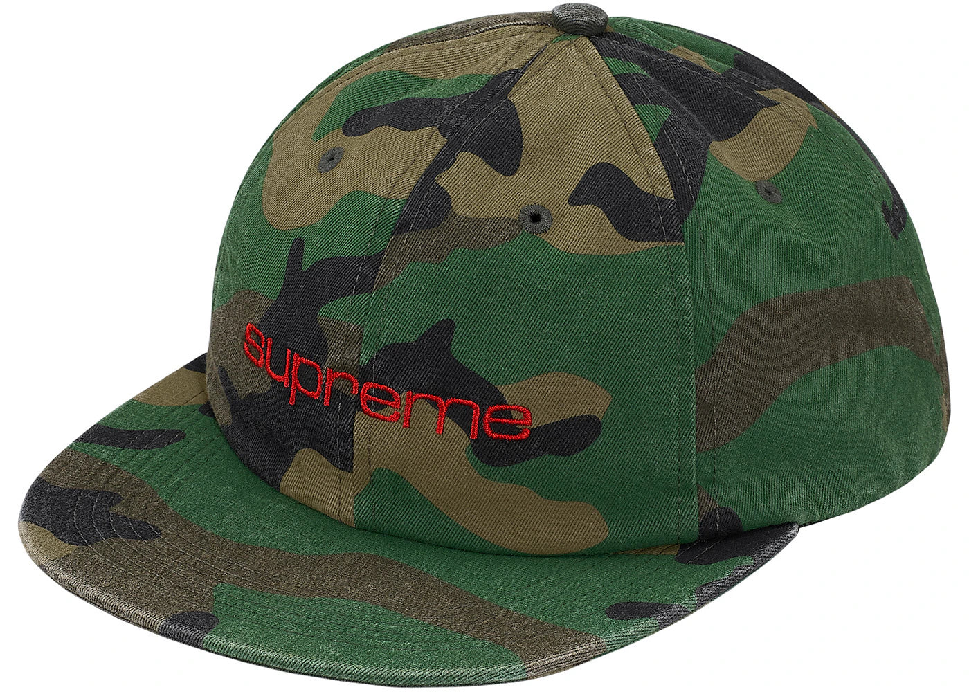 Supreme Compact Logo 6-Panel Woodland Camo